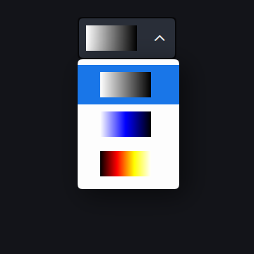 ComboBox with gradient items
