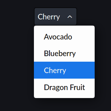 ComboBox with text items